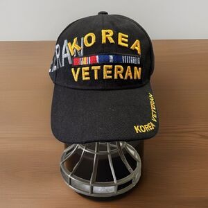 U.S. Military Korean Vet Veterans Emblem Hat Cap Honor Flight‎ Black Embroidered